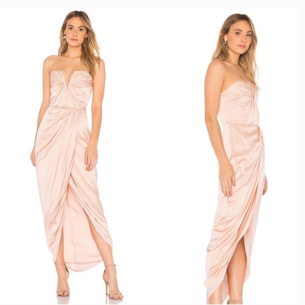 Yumi Kim Bombshell Silk Strapless Dress